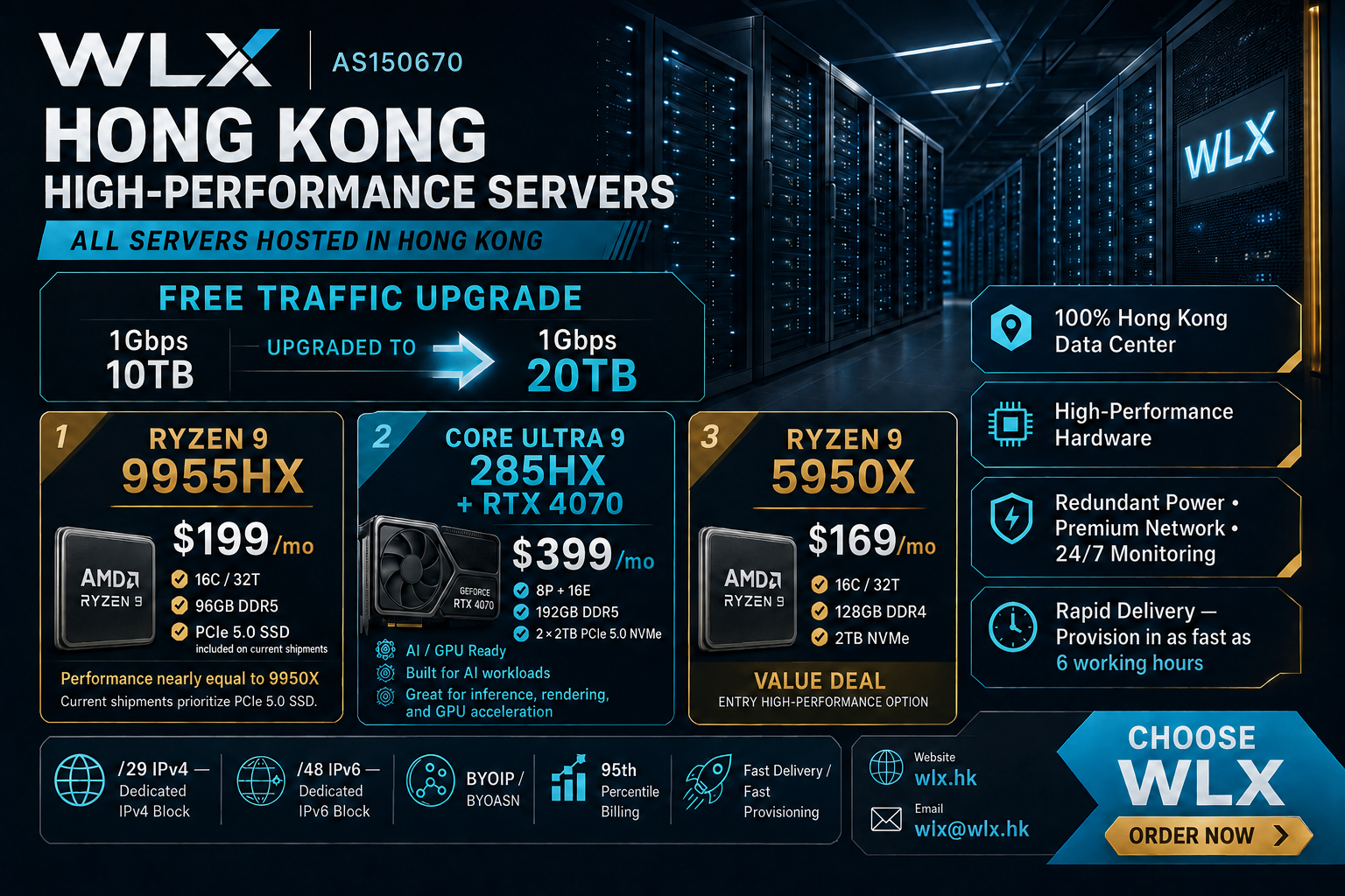 WLX Hong Kong Dedicated Server Promotion